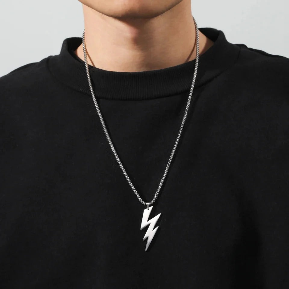 High Quality Stainless Steel Spark Flash Pendent With Stainless Steel Chain