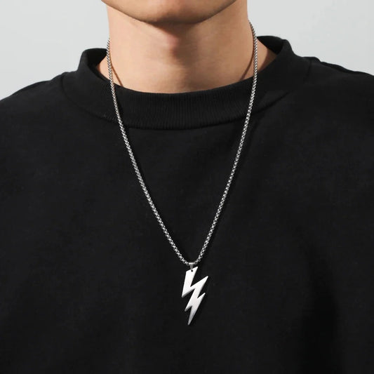 High Quality Stainless Steel Spark Flash Pendent With Stainless Steel Chain
